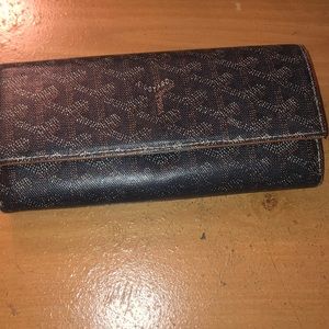Authentic GOYARD Varenne Bifold Long Wallet PVC Leather Black Box 99245 B